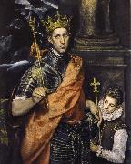 El Greco St Louis,King of France,with a Page oil painting artist